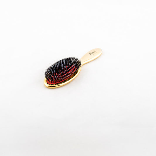Janeke Gold Nylon/Boar Bristle Hairbrush - Small